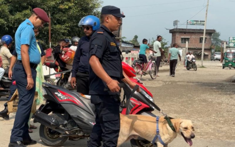 गौरीफन्टा र गड्डाचौकी सीमा नाकामा घर फर्कनेको घुँइचो, कुकुरबाट चेकजाँच