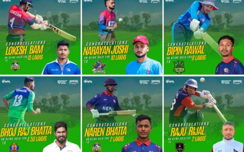 डिसिएका ६ जना खेलाडी नेपाल प्रिमियर लिगका लागि अनुबन्ध