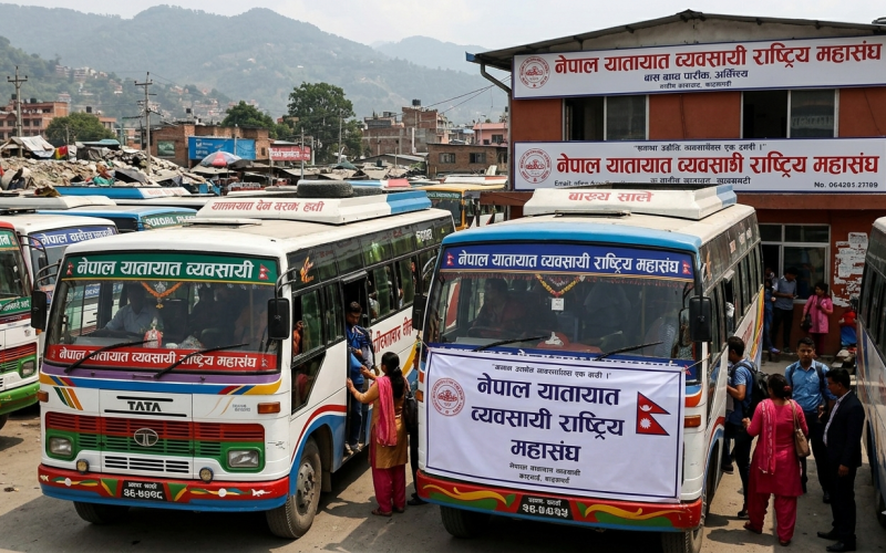 सार्वजनिक यातायातमा विद्यार्थीलाई छुट नदिने व्यवसायीको घोषणा